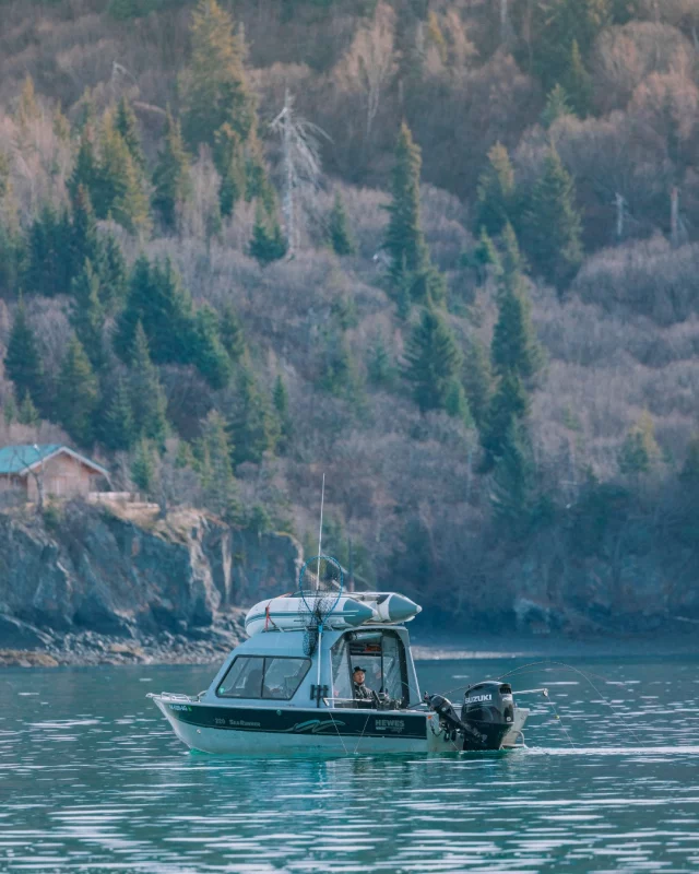 Not a worry in the world—just a rod, a view, and the quiet of Alaska.